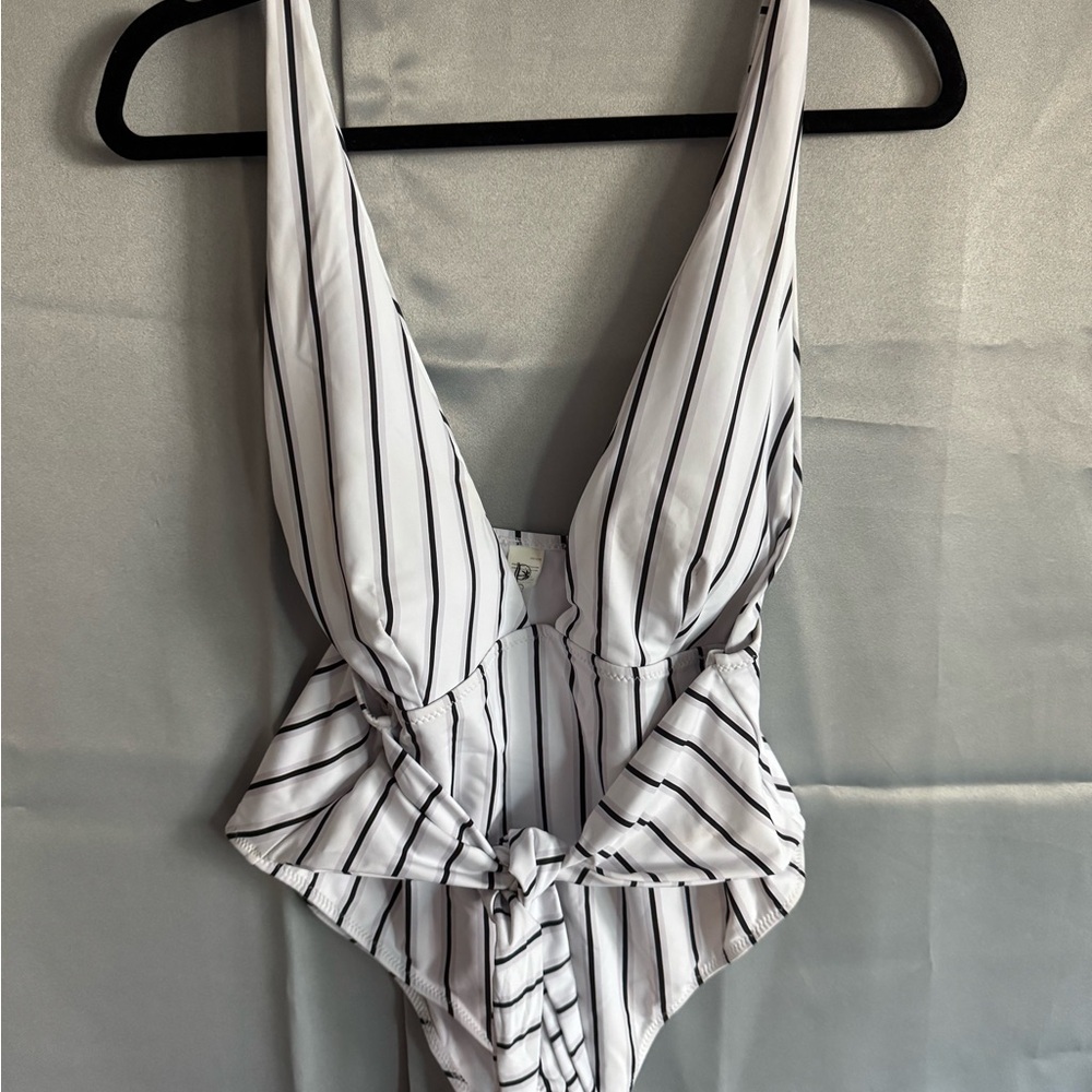 Striped One-Piece Swimsuit